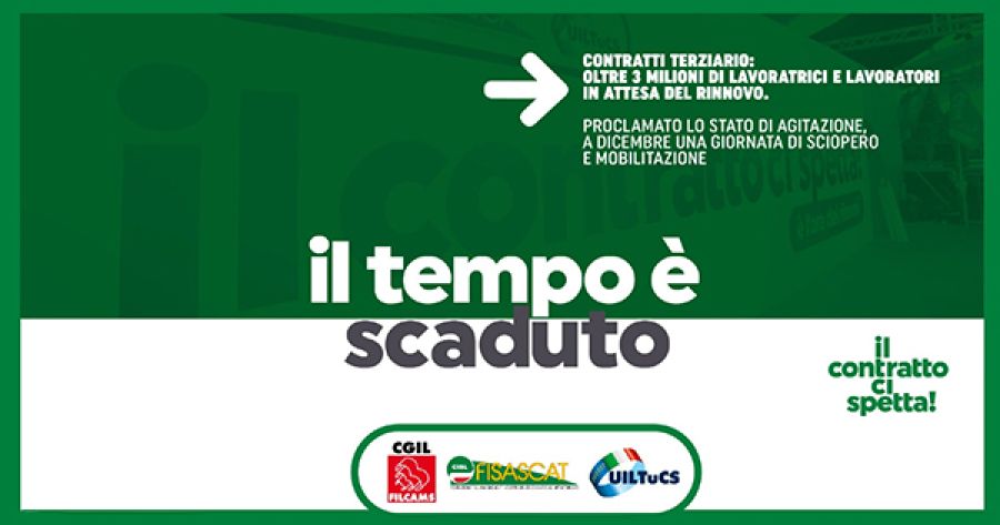 Emergenza Contratti TDS, DMO e Distribuzione Cooperativa, a dicembre sarà sciopero per i rinnovi di settore