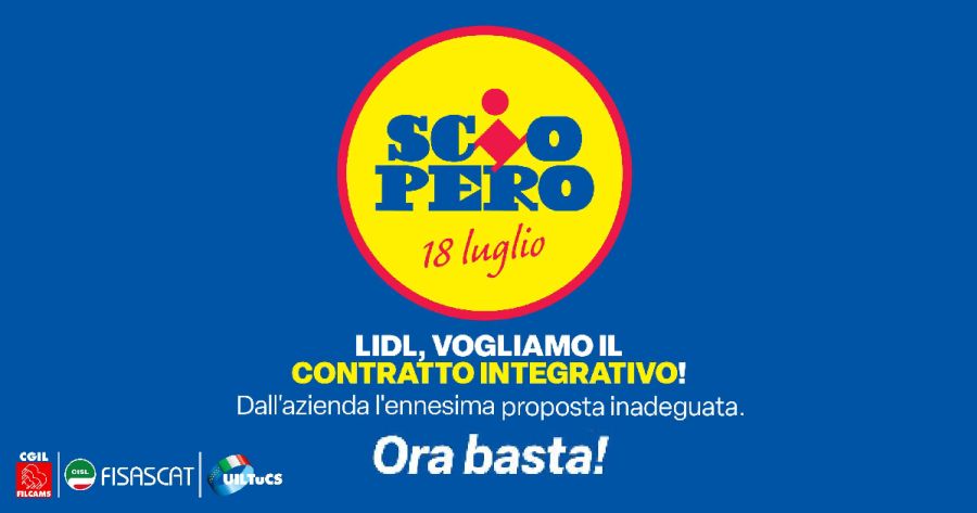 Lidl: 18 luglio sciopero e presidi a Rimini e Savignano per il contratto integrativo