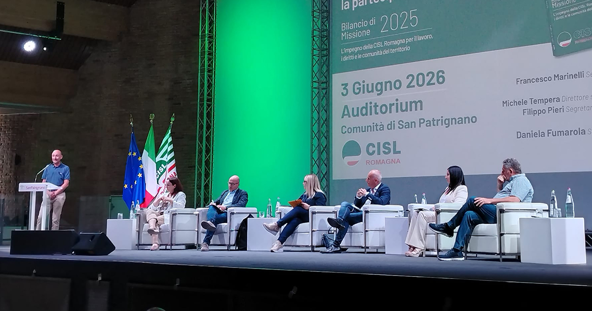 CISL Romagna presenta il 6° Bilancio di Missione a San Patrignano “generare valore attraverso la partecipazione”