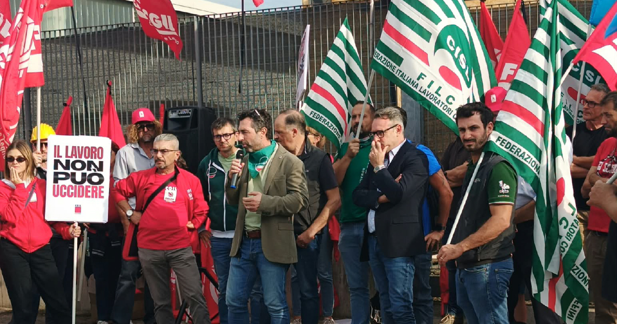 FILCA CISL, FILLEA CGIL e FENEAL UIL a Faenza dove è morto Oleksandr Horberts
