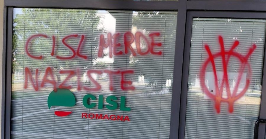 Vile atto intimidatorio contro la sede CISL Romagna di Forlimpopoli